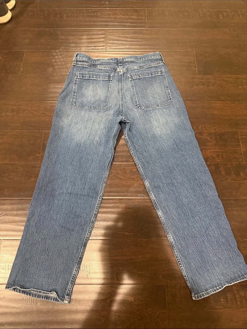 Hollister Men's Light Blue Relaxed Straight Jeans